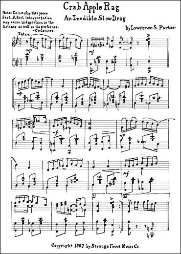 Leadsheet Crab Apple Rag